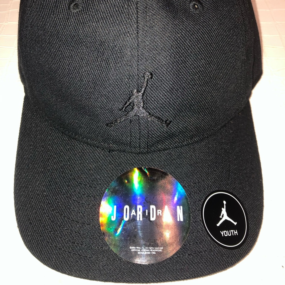 Boys Nike Jordan youth baseball hat black